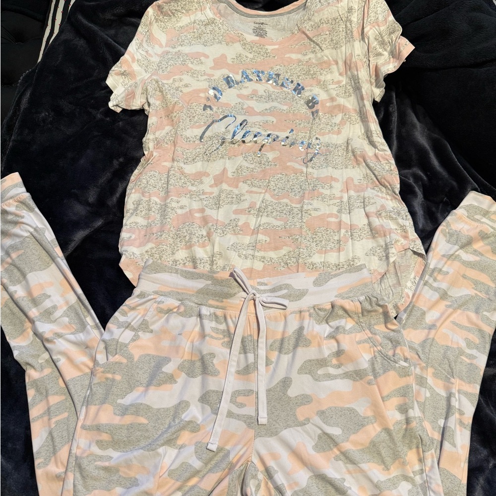 2/$20 Camo Pajama Set - Pink and Gray